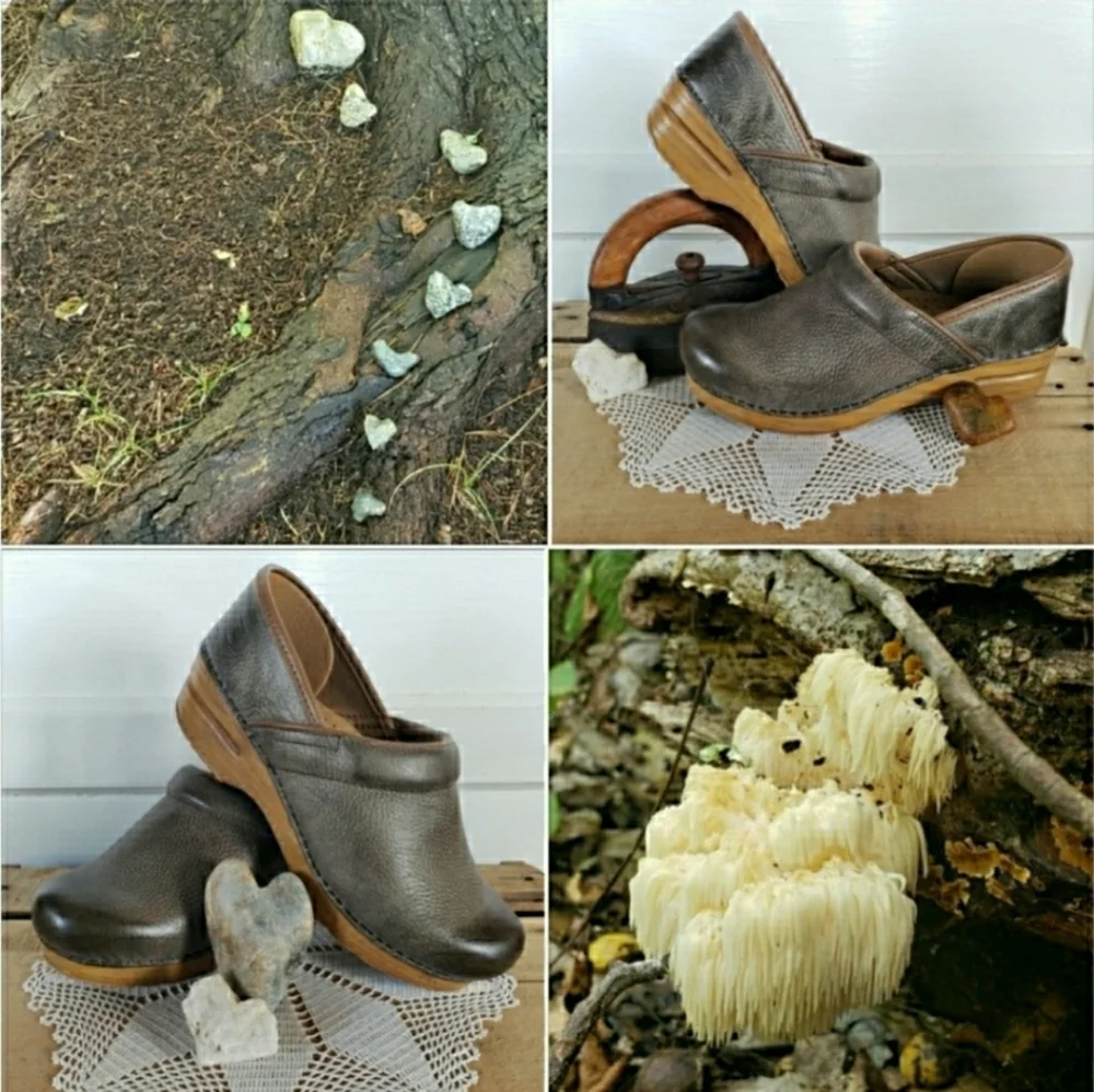 ⚘inQuire⚘AvaiLable!⚘Greige Dansko Pro Honey Clog Burnish Distress 37 38 39 41 42 - Picture 3 of 7